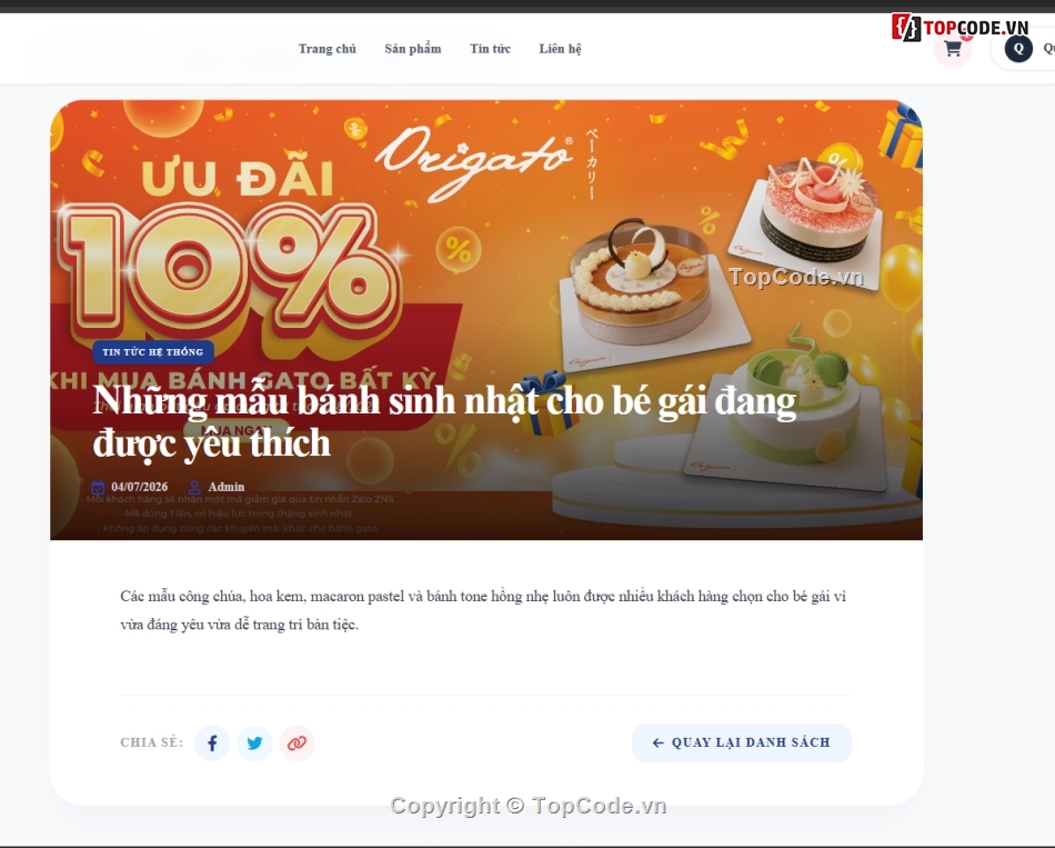 bánh sinh nhật,bán bánh,bán